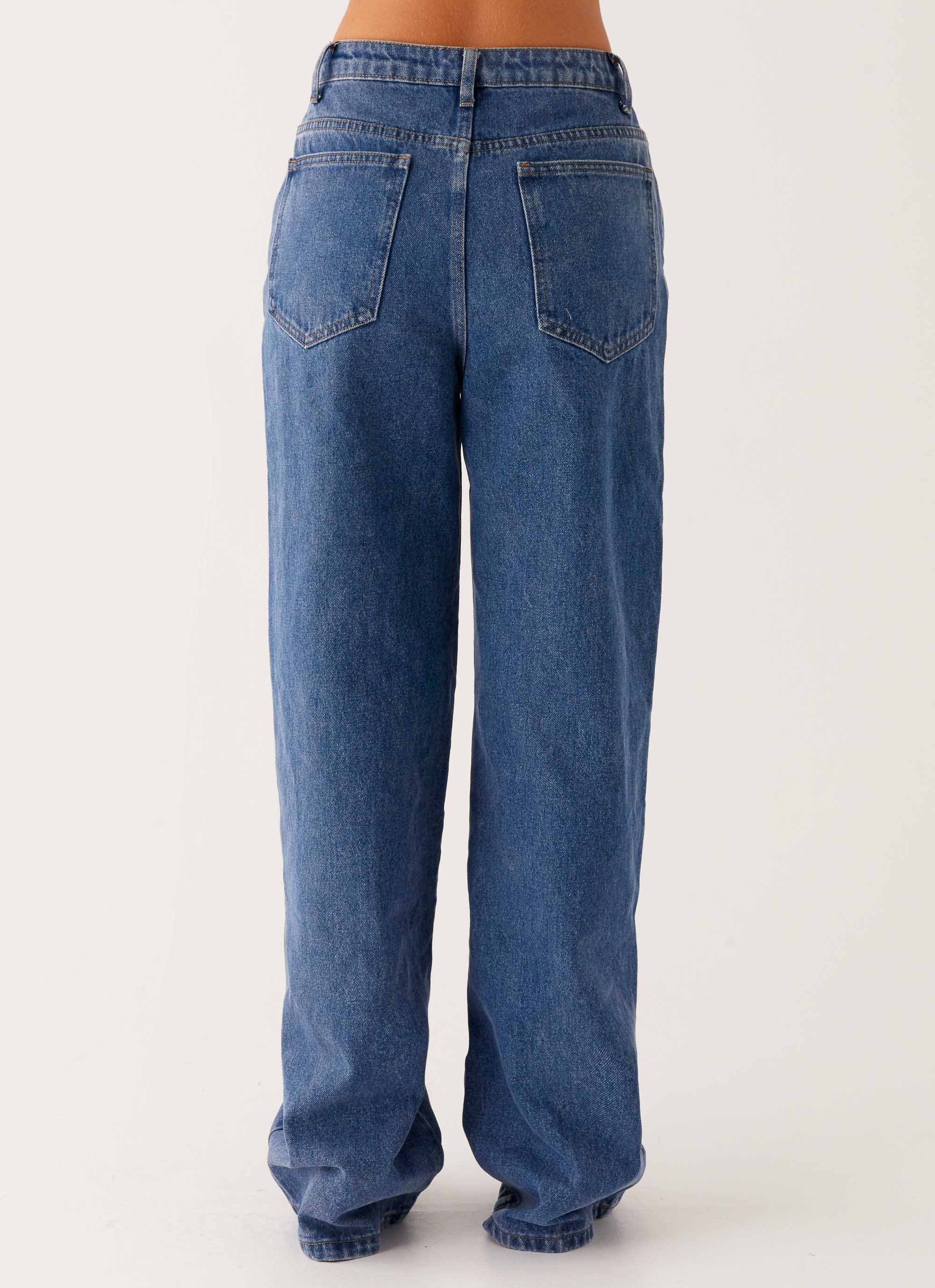 Back Again Straight Leg Denim Jeans - True Blue