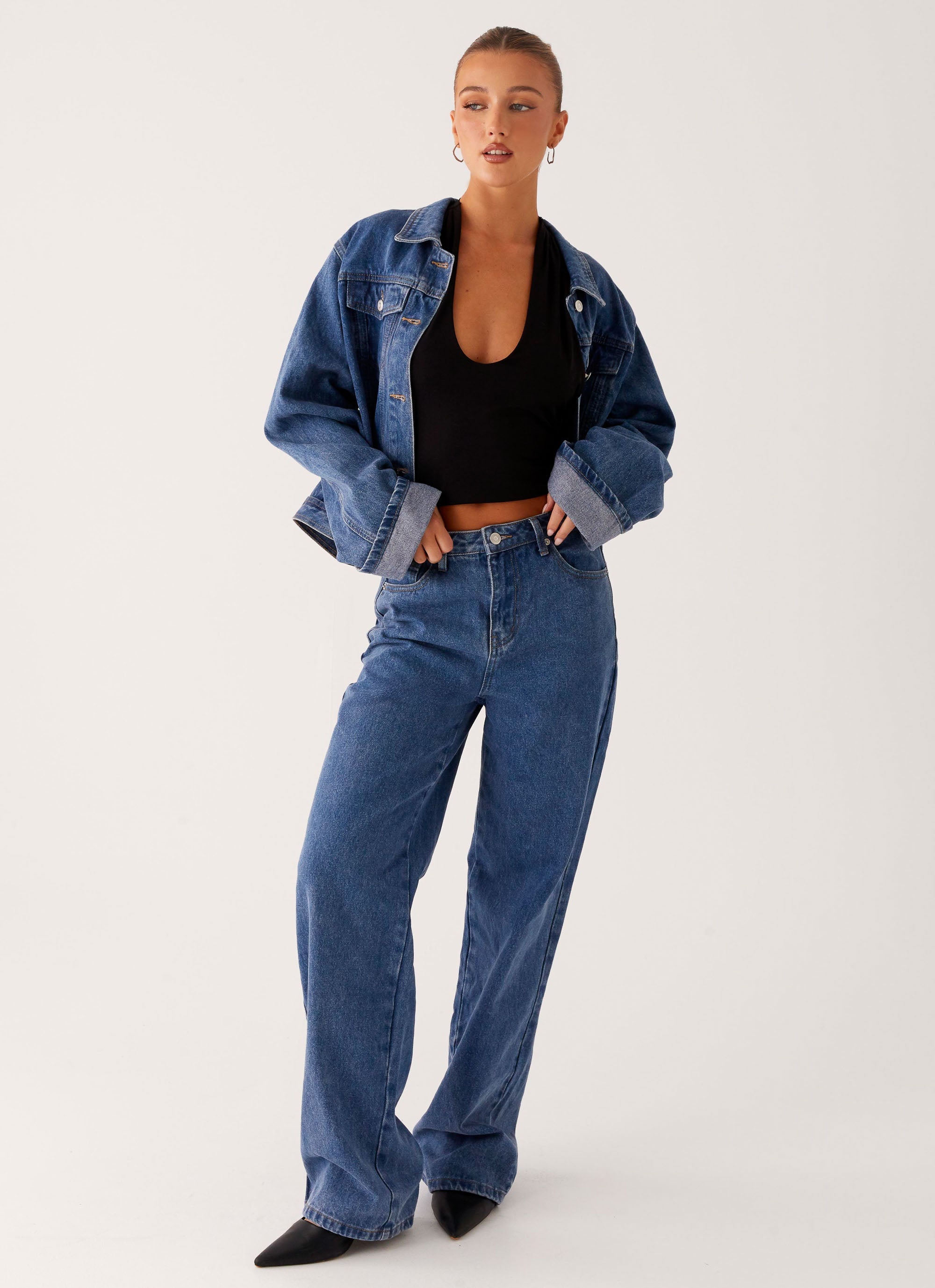 Back Again Straight Leg Denim Jeans - True Blue