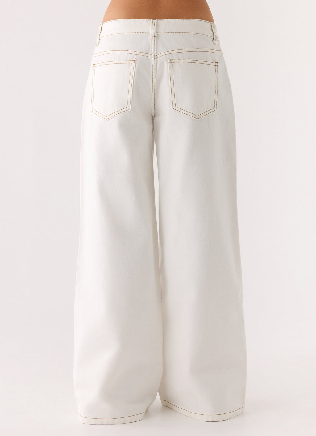 Neo Low Rise Wide Leg Jeans - Ivory