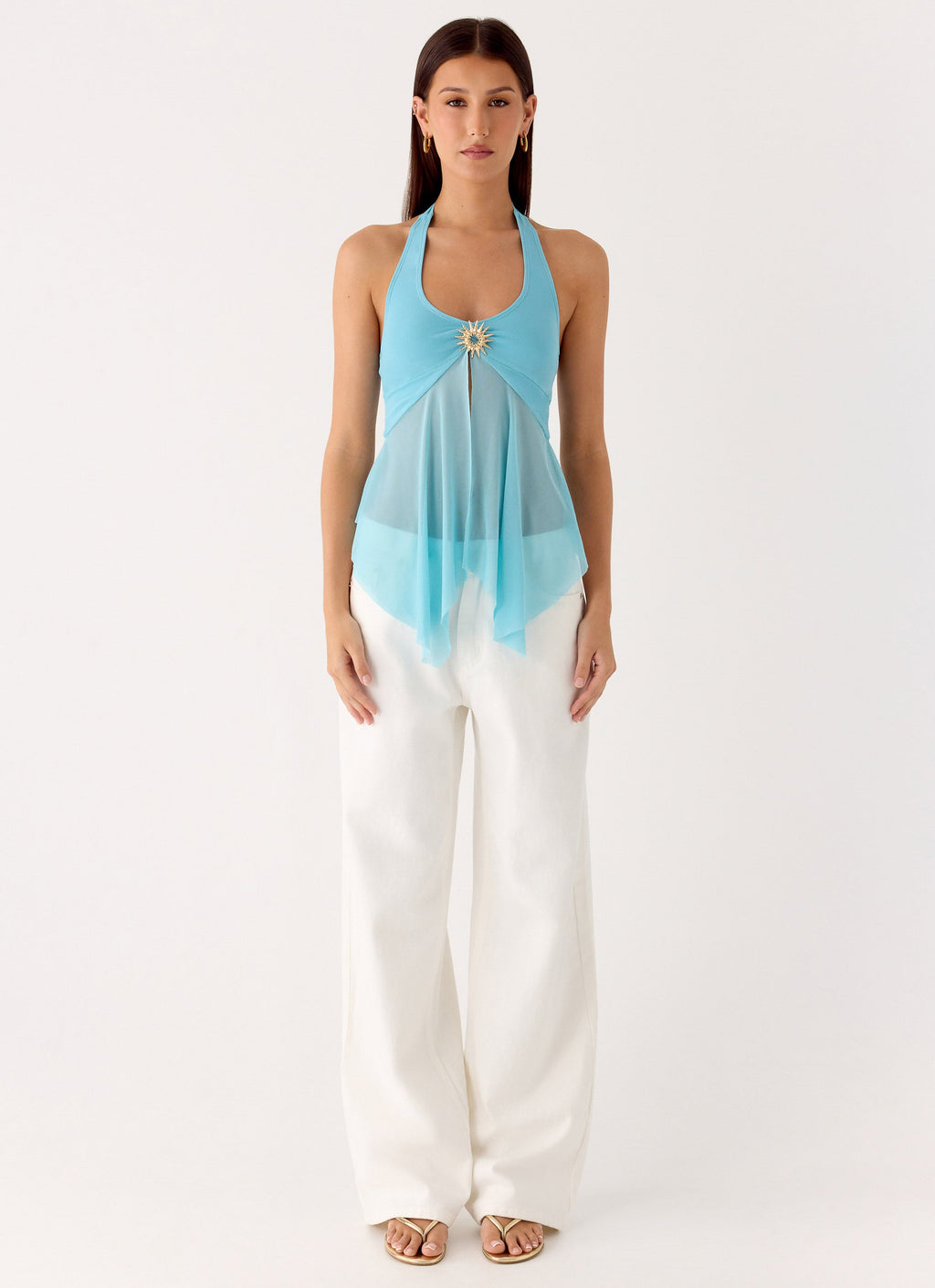 Sunbeam Mesh Top - Blue